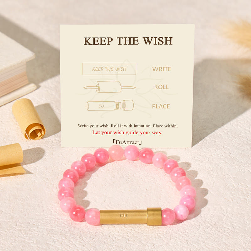 FuAttract Wishbeads Love Harmony – Rose Quartz Intention Bracelet - image 1