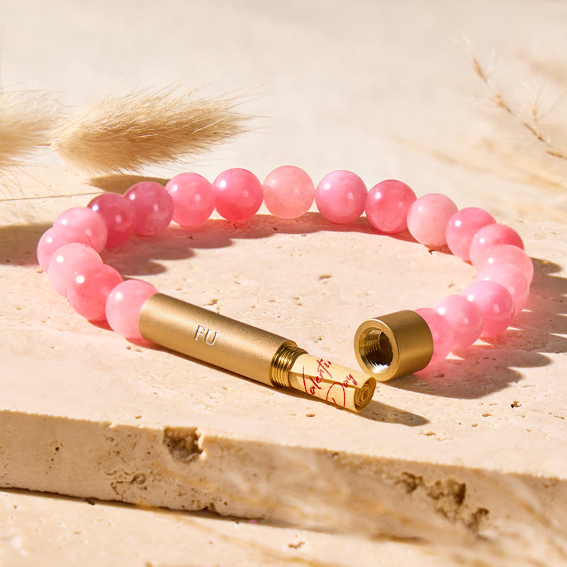 FuAttract Wishbeads Love Harmony – Rose Quartz Intention Bracelet - 8mm - image 0