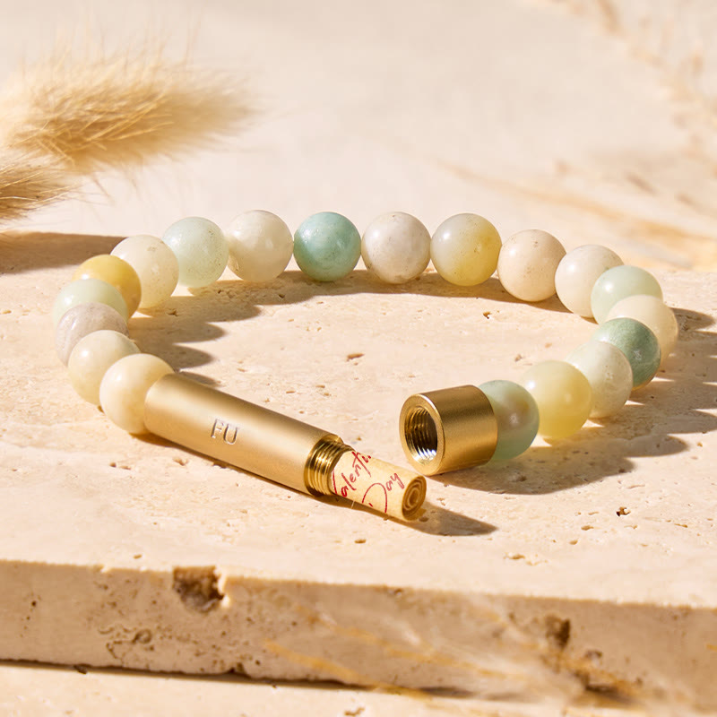 FuAttract Wishbeads Clarity & Balance – Amazonite Intention Bracelet - 8mm - image 0