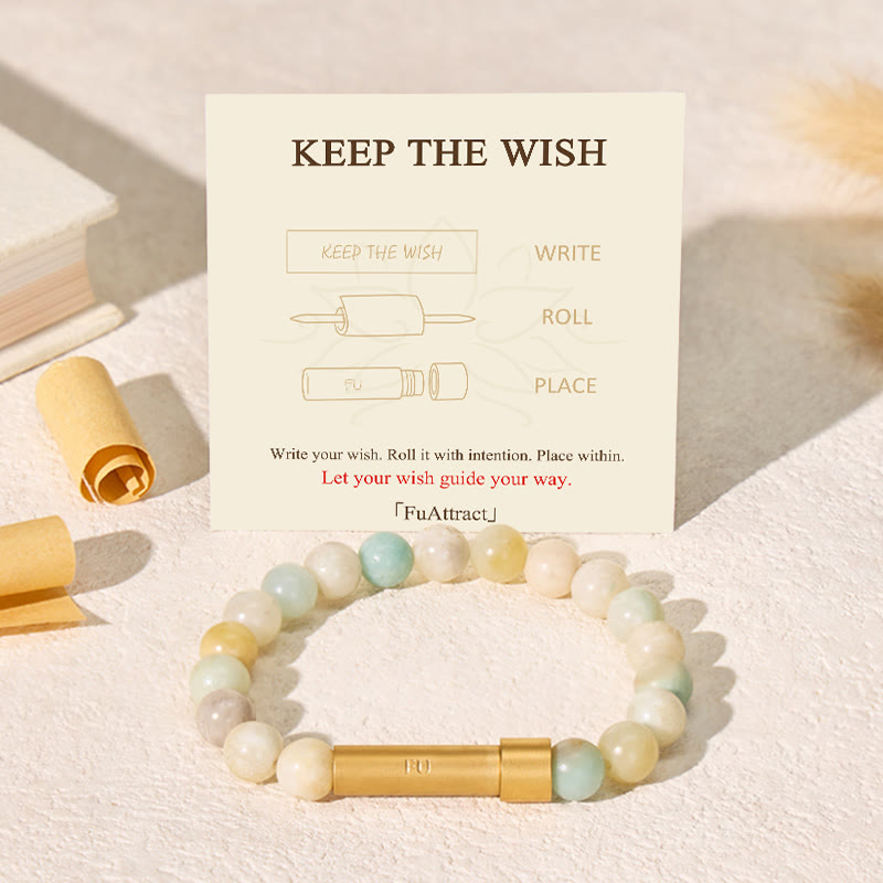 FuAttract Wishbeads Clarity & Balance – Amazonite Intention Bracelet - image 1