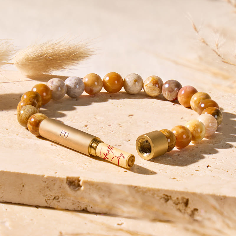 FuAttract Wishbeads Happiness Positivity Crazy Lace Agate Intention Bracelet - 8mm - image 0