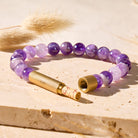 FuAttract Wishbeads Calm Focus & Inner Wisdom – Amethyst Intention Bracelet - 8mm - image 0