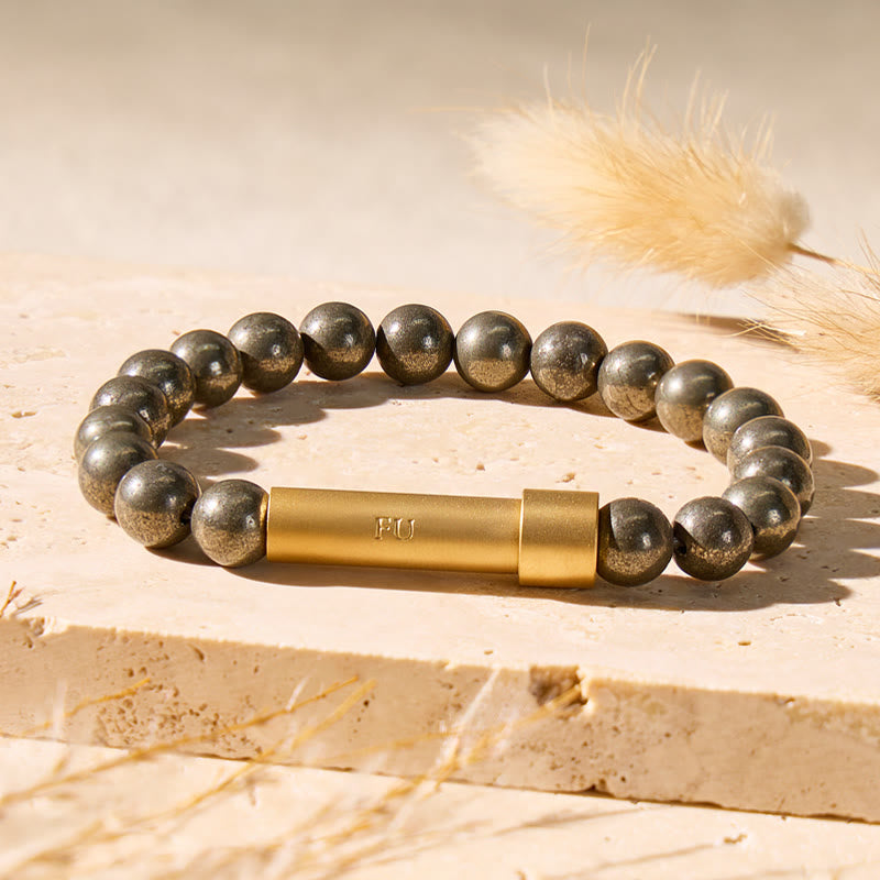 FuAttract Wishbeads Prosperity & Focus – Pyrite Intention Bracelet - image 2