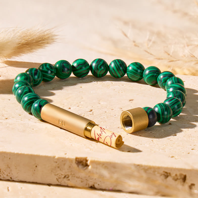 FuAttract Wishbeads Healing & Heart Energy – Malachite Intention Bracelet - 8mm - image 0