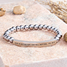 FuAttract God Is Within Her She Will Not Fail Ps. 46:5 Tube Bead Bracelet - Hematite - Silver - image 37
