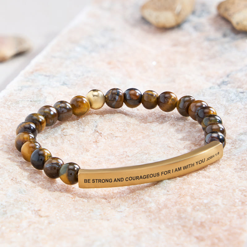 FuAttract Be Strong and Courageous Joshua 1:9 Tube Bead Bracelet - image 3