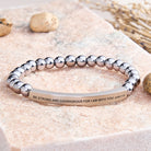 FuAttract Be Strong and Courageous Joshua 1:9 Tube Bead Bracelet - Hematite - Silver - image 41
