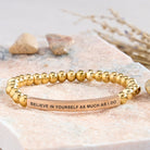 FuAttract Believe In Yourself As Much As I Do Tube Bead Bracelet - Stainless Steel - Rose Gold - image 24