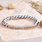 FuAttract Believe In Yourself As Much As I Do Tube Bead Bracelet - Hematite - Silver - image 37