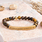 FuAttract Believe In Yourself As Much As I Do Tube Bead Bracelet - Tiger's Eye - Gold - image 41
