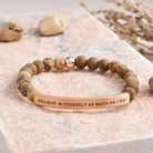 FuAttract Believe In Yourself As Much As I Do Tube Bead Bracelet - Picture Jasper - Rose Gold - image 43