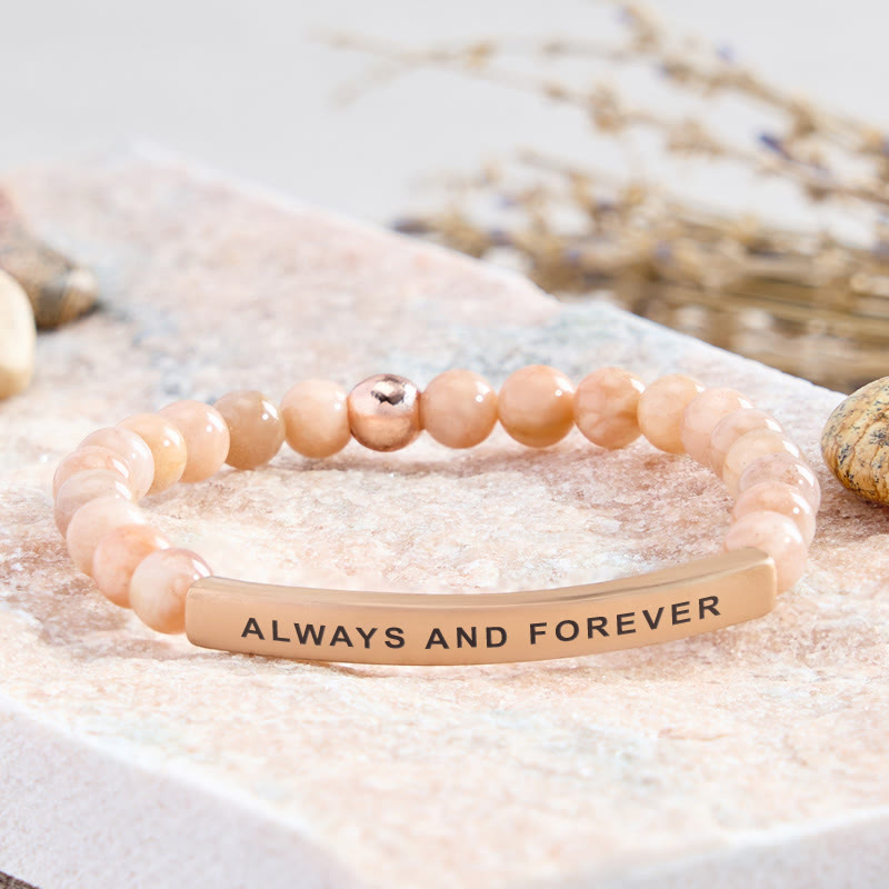 FuAttract Always And Forever Tube Bead Bracelet - Sunstone - Rose Gold - image 6