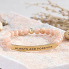 FuAttract Always And Forever Tube Bead Bracelet - Sunstone - Silver - image 7