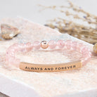 FuAttract Always And Forever Tube Bead Bracelet - Strawberry Quartz - Rose Gold - image 16