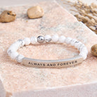 FuAttract Always And Forever Tube Bead Bracelet - White Turquoise - Silver - image 32