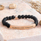 FuAttract Always And Forever Tube Bead Bracelet - Lava Rock - Rose Gold - image 35