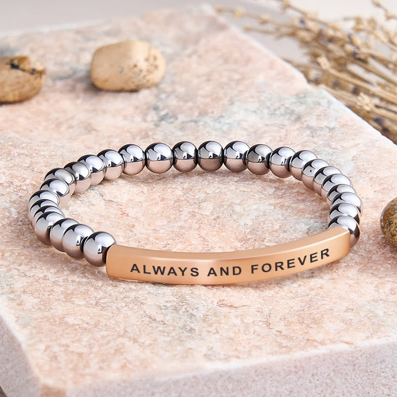 FuAttract Always And Forever Tube Bead Bracelet - Hematite - Rose Gold - image 39