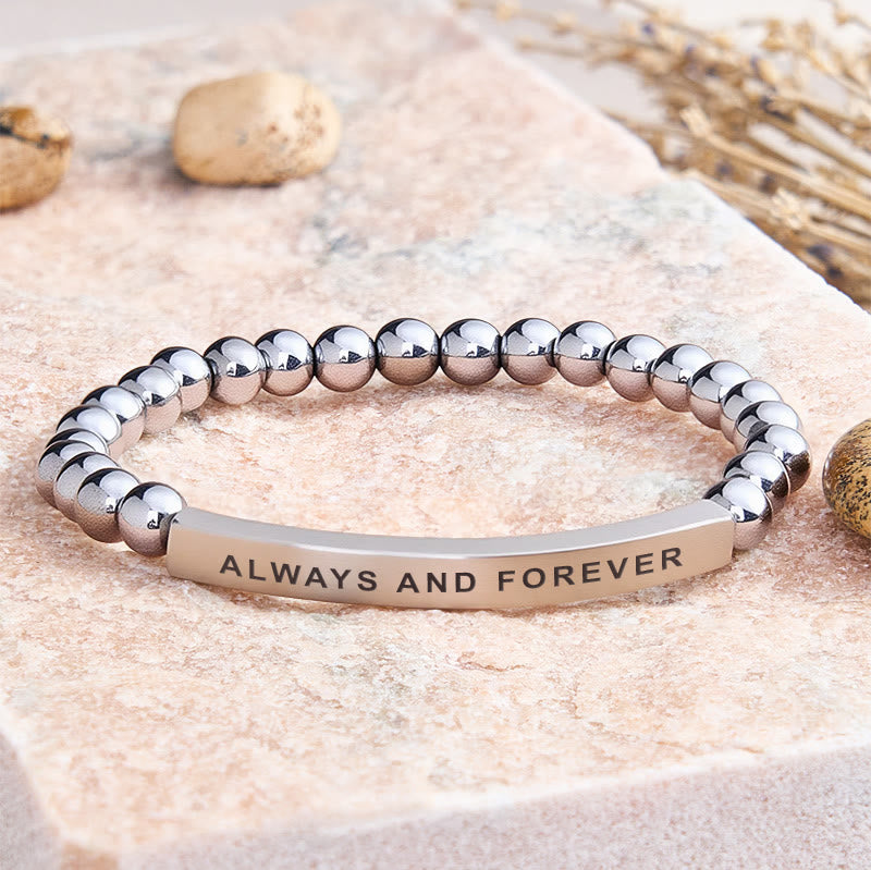 FuAttract Always And Forever Tube Bead Bracelet - Hematite - Silver - image 40