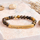 FuAttract Always And Forever Tube Bead Bracelet - Tiger's Eye - Gold - image 44