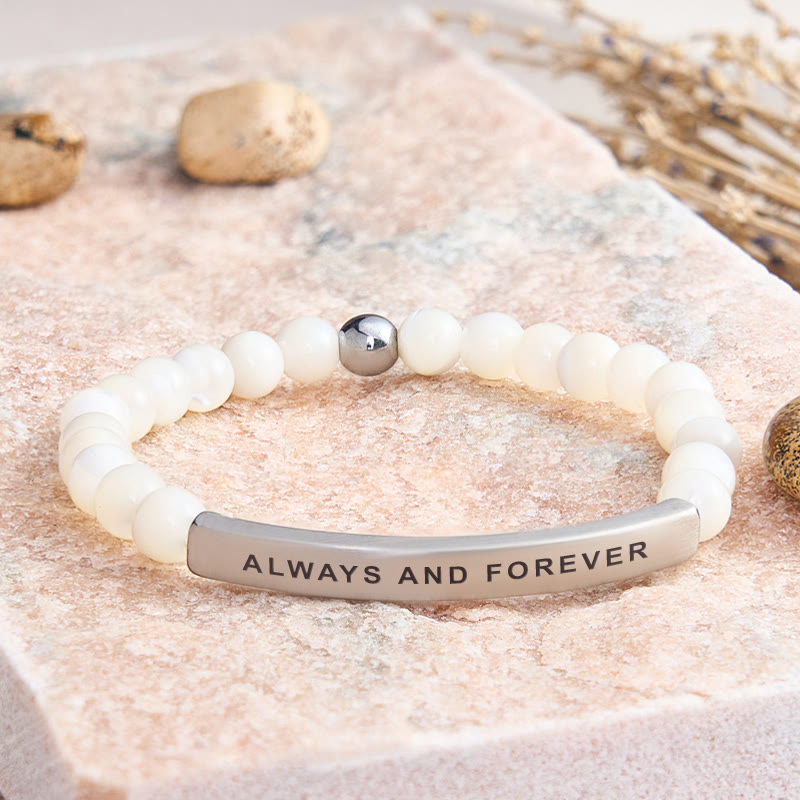 FuAttract Always And Forever Tube Bead Bracelet - Moonstone - Silver - image 47