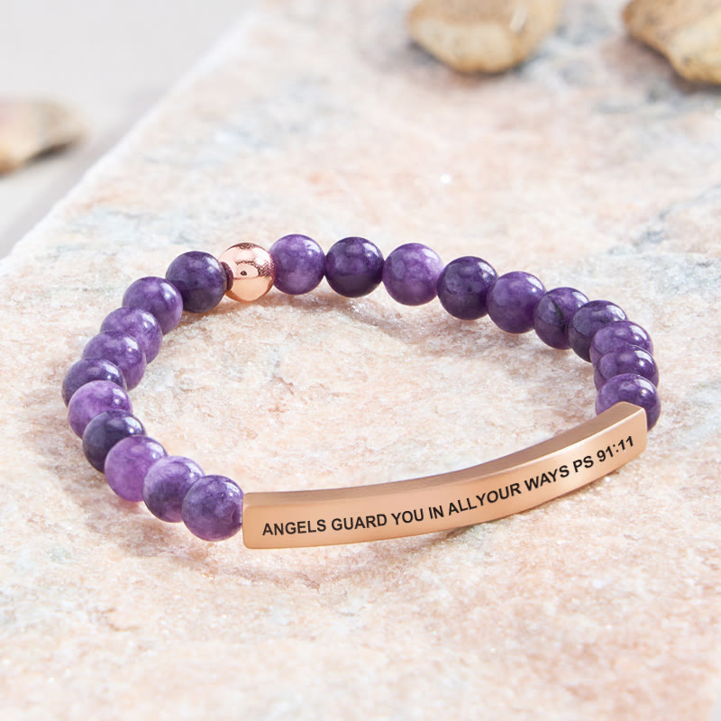 FuAttract Angels Guard You In All Your Ways Psalm 91:11 Tube Bead Bracelet - image 3