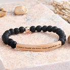 FuAttract Angels Guard You In All Your Ways Psalm 91:11 Tube Bead Bracelet - Lava Rock - Rose Gold - image 33