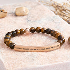 FuAttract Angels Guard You In All Your Ways Psalm 91:11 Tube Bead Bracelet - Tiger's Eye - Rose Gold - image 40