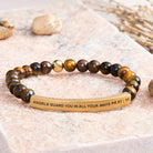 FuAttract Angels Guard You In All Your Ways Psalm 91:11 Tube Bead Bracelet - Tiger's Eye - Gold - image 42