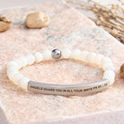 FuAttract Angels Guard You In All Your Ways Psalm 91:11 Tube Bead Bracelet - Moonstone - Silver - image 48