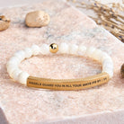 FuAttract Angels Guard You In All Your Ways Psalm 91:11 Tube Bead Bracelet - Moonstone - Gold - image 49