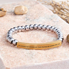 FuAttract Be Anxious For Nothing Let Your Prayers Be Known Phil 4:6 Tube Bead Bracelet - Hematite - Gold - image 38