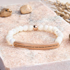 FuAttract Be Anxious For Nothing Let Your Prayers Be Known Phil 4:6 Tube Bead Bracelet - Moonstone - Rose Gold - image 46