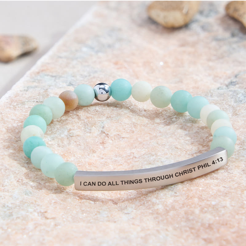 FuAttract I Can Do All Things Through Christ Phil 4:13 Tube Bead Bracelet - image 3
