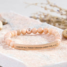 FuAttract I Can Do All Things Through Christ Phil 4:13 Tube Bead Bracelet - Sunstone - Rose Gold - image 10