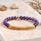 FuAttract I Can Do All Things Through Christ Phil 4:13 Tube Bead Bracelet - Amethyst - Gold - image 23