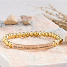 FuAttract I Can Do All Things Through Christ Phil 4:13 Tube Bead Bracelet - Stainless Steel - Rose Gold - image 25