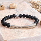 FuAttract I Can Do All Things Through Christ Phil 4:13 Tube Bead Bracelet - Lava Rock - Silver - image 34