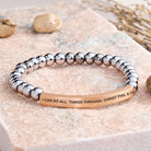 FuAttract I Can Do All Things Through Christ Phil 4:13 Tube Bead Bracelet - Hematite - Rose Gold - image 37