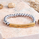 FuAttract I Can Do All Things Through Christ Phil 4:13 Tube Bead Bracelet - Hematite - Gold - image 39