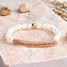 FuAttract I Can Do All Things Through Christ Phil 4:13 Tube Bead Bracelet - Moonstone - Rose Gold - image 47