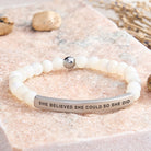 FuAttract She Believed She Could So She Did Tube Bead Bracelet - Moonstone - Silver - image 47