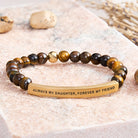 FuAttract Always My Daughter Forever My Friend Tube Bead Bracelet - Tiger's Eye - Gold - image 41