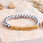 FuAttract Always My Daughter Forever My Friend Tube Bead Bracelet - Hematite - Gold - image 38