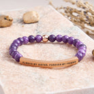 FuAttract Always My Sister Forever My Friend Tube Bead Bracelet - Amethyst - Rose Gold - image 20