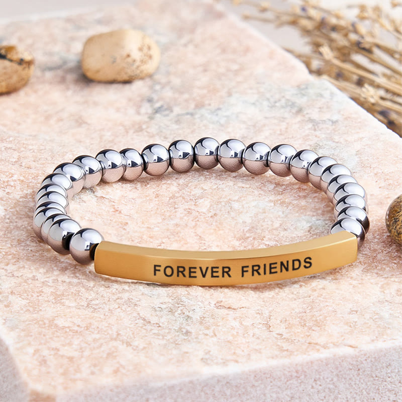 FuAttract Forever Friends Tube Bead Bracelet - Hematite - Gold - image 38