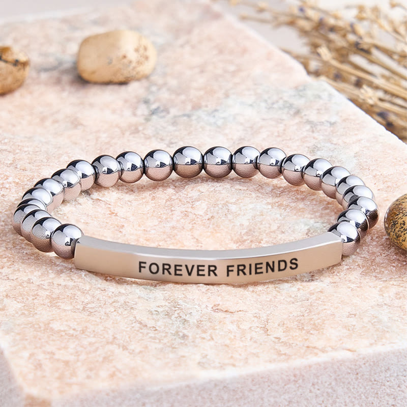 FuAttract Forever Friends Tube Bead Bracelet - Hematite - Silver - image 37