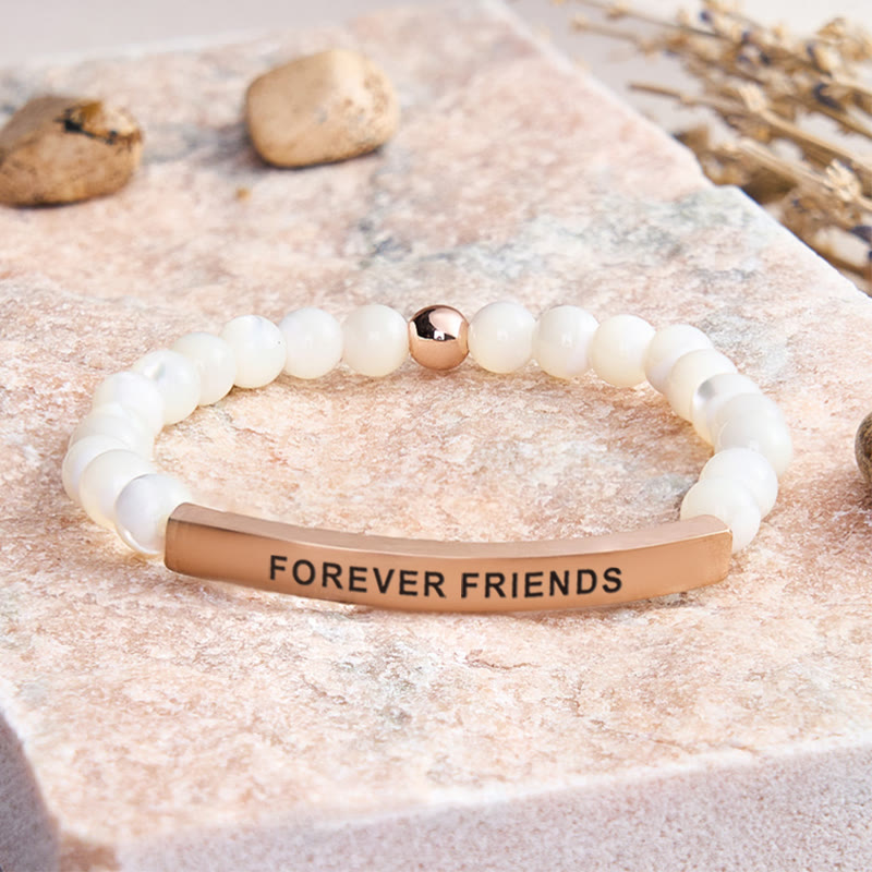 FuAttract Forever Friends Tube Bead Bracelet - Moonstone - Rose Gold - image 46