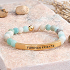 FuAttract Forever Friends Tube Bead Bracelet - Matt Amazonite - Gold - image 14