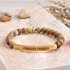 FuAttract Forever Friends Tube Bead Bracelet - Picture Jasper - Gold - image 45