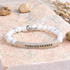 FuAttract Forever Friends Tube Bead Bracelet - White Turquoise - Silver - image 29